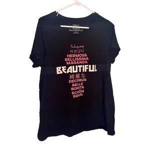 Torrid Size 2 Graphic Tee Shirt different language beautiful
